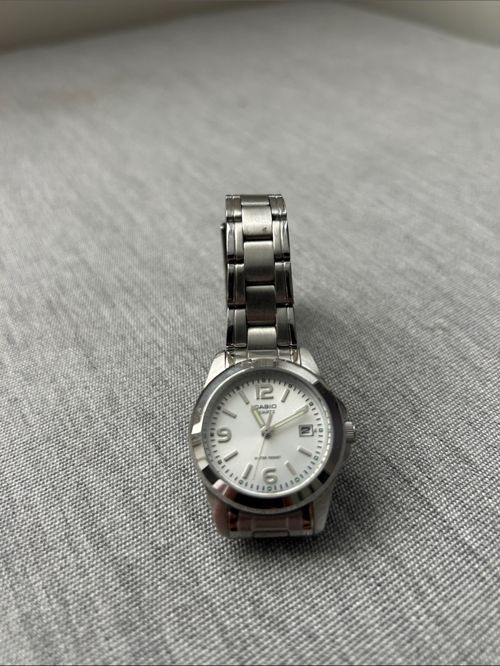 Casio Silver Stainless Steel Analog Watch